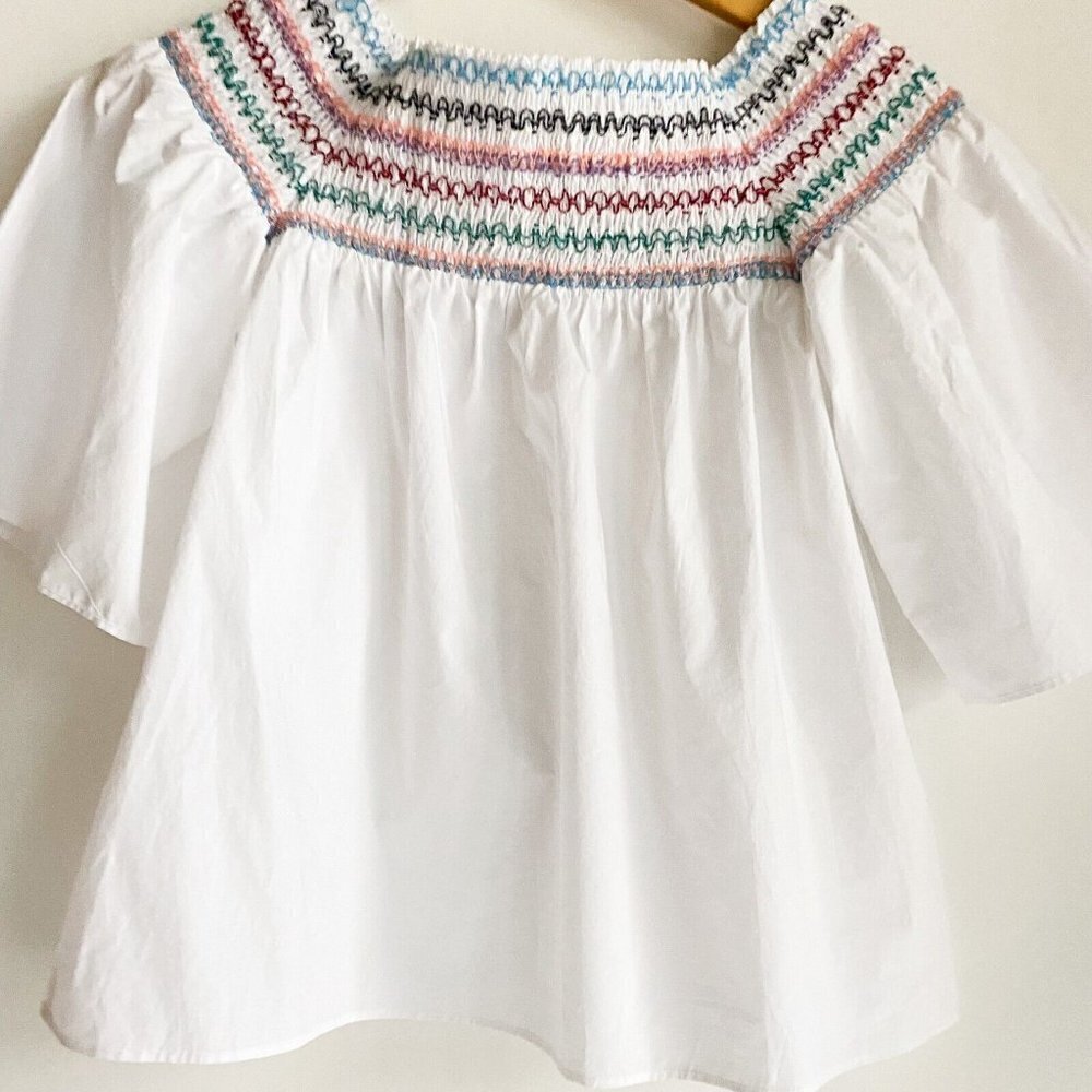 PArker  YAsmin Blouse Off The Shoulder Embroidered XS - Picture 3 of 5